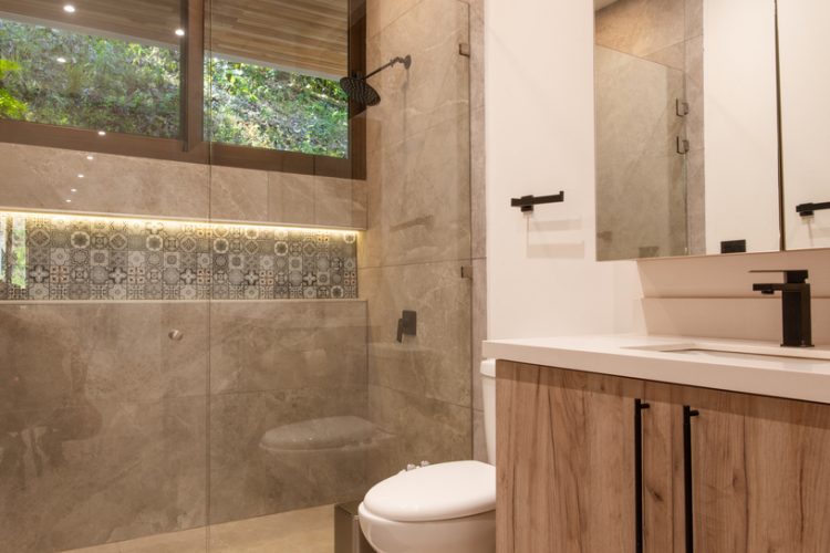 First floor shower and sink