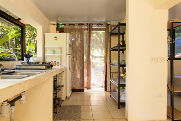 Kitchen and main entrance to the casita
