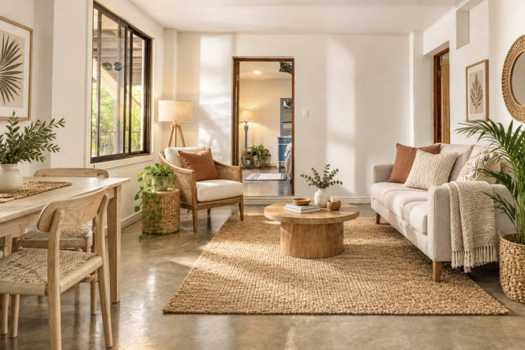 Example of the casita's living room with different furniture and decor