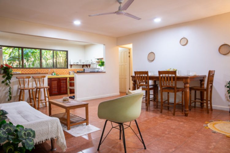 Vista de toda la sala y cocina